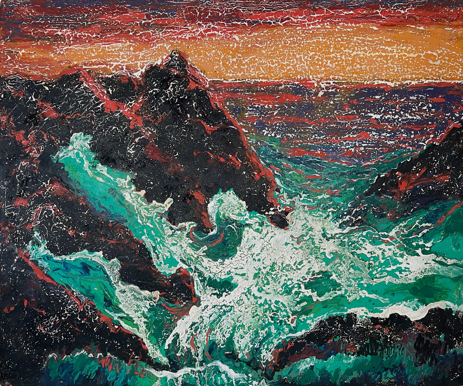 Untitled (Turquoise Waves)