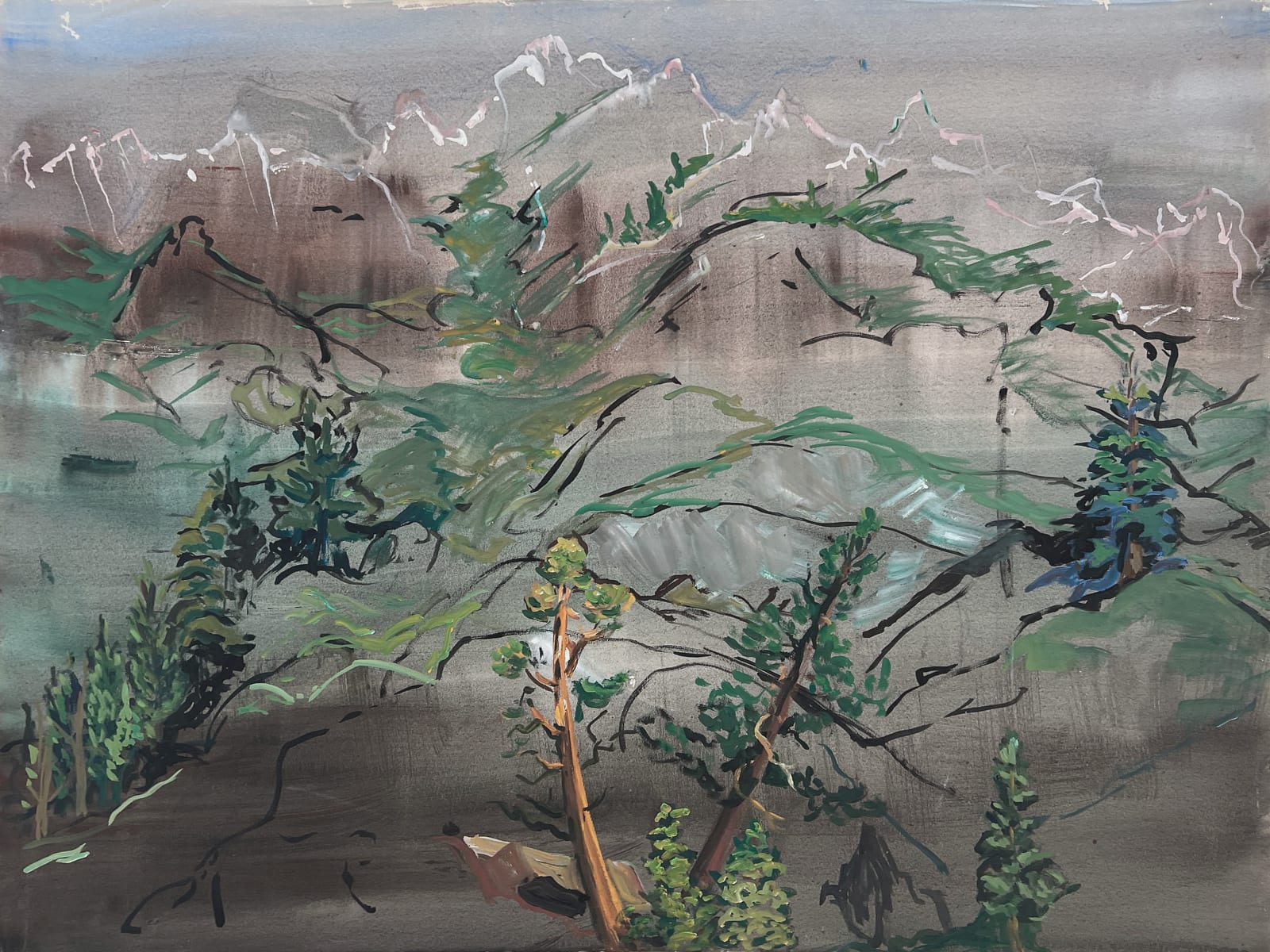 Untitled (Mountains and Trees)