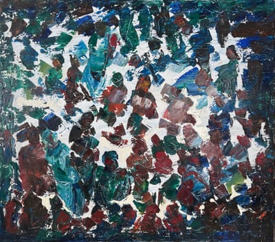 Untitled (Brown Green Crowd)