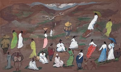 Figures on Red